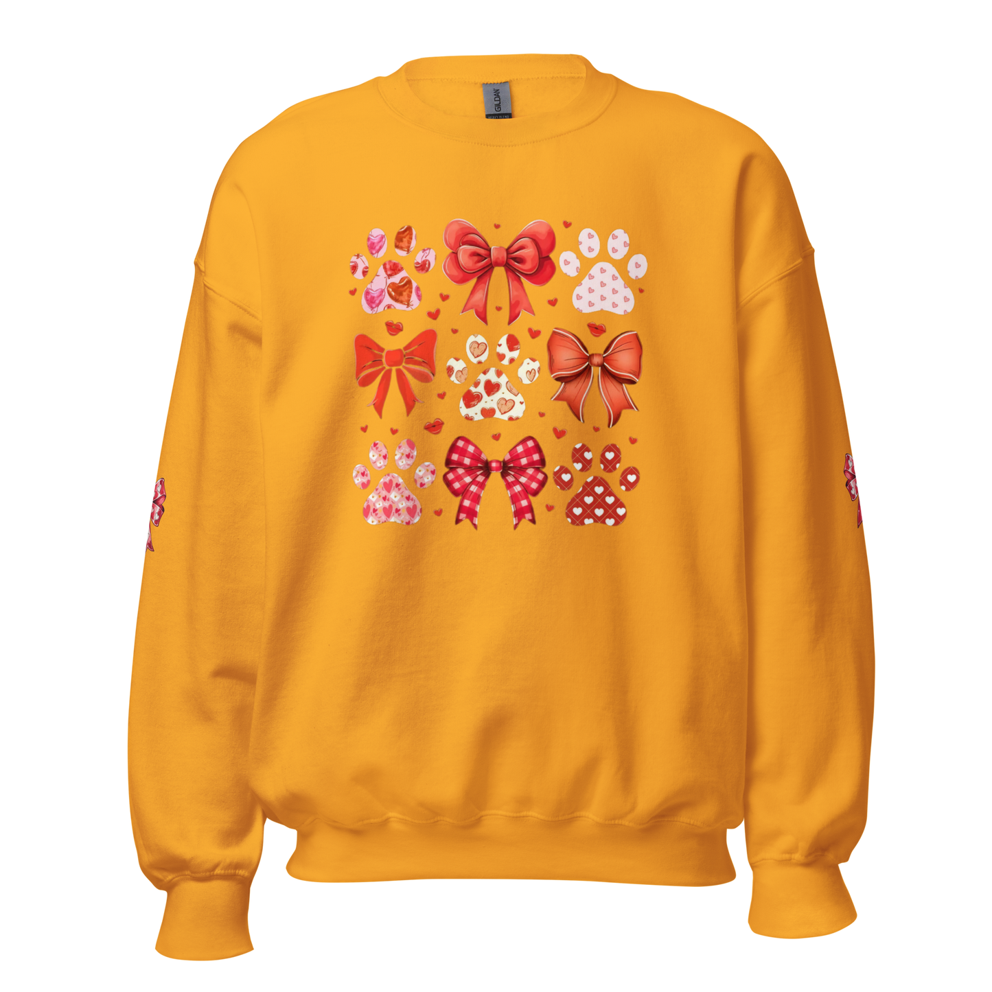 Dog Bow Heart Sweatshirt