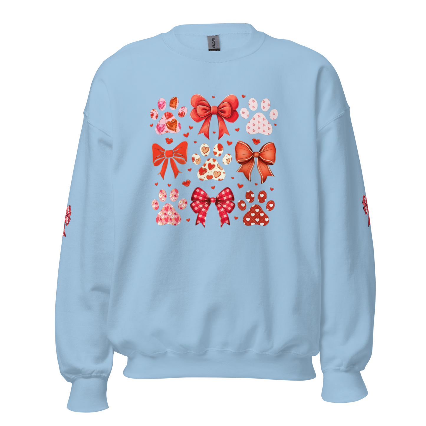 Dog Bow Heart Sweatshirt