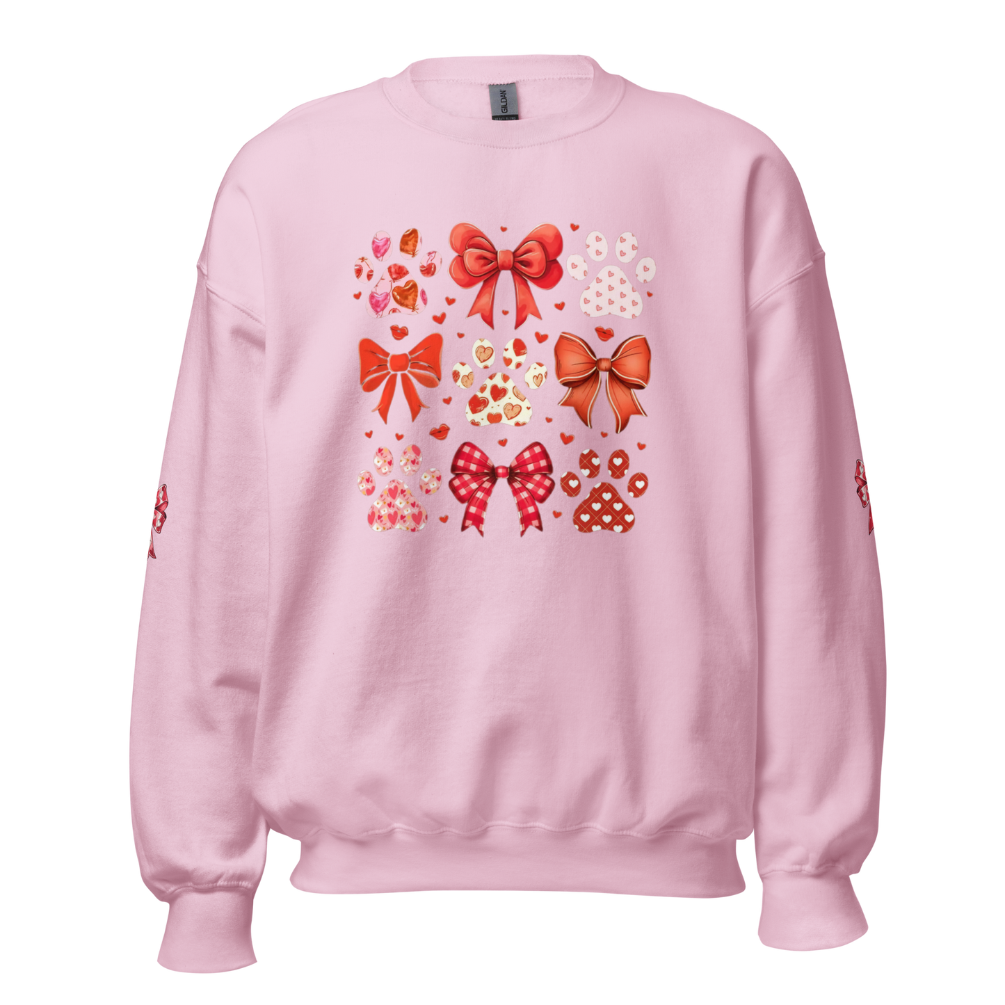 Dog Bow Heart Sweatshirt