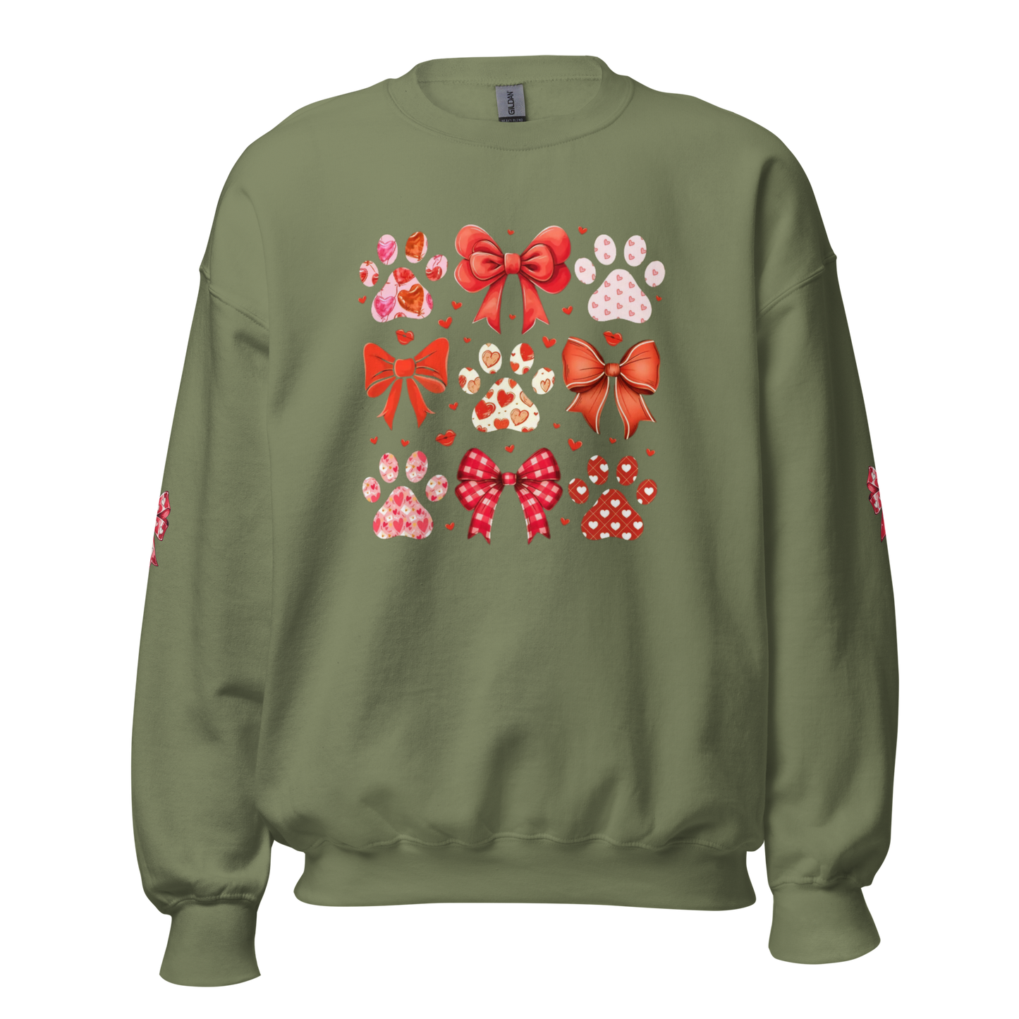 Dog Bow Heart Sweatshirt