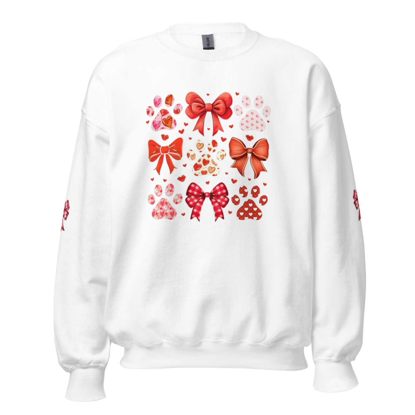 Dog Bow Heart Sweatshirt