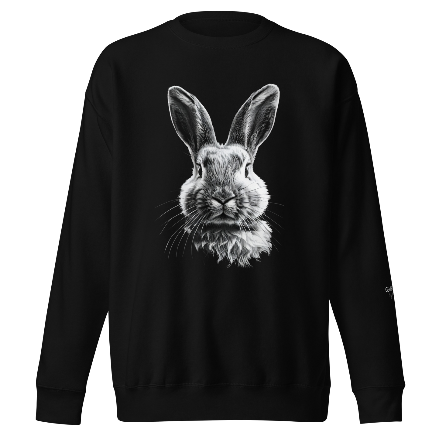 Bunny Sweatshirt, Black and white Rabbit Collage Shirt, Unisex Sweatshirt, Casual Streetwear, Have to Love Animals