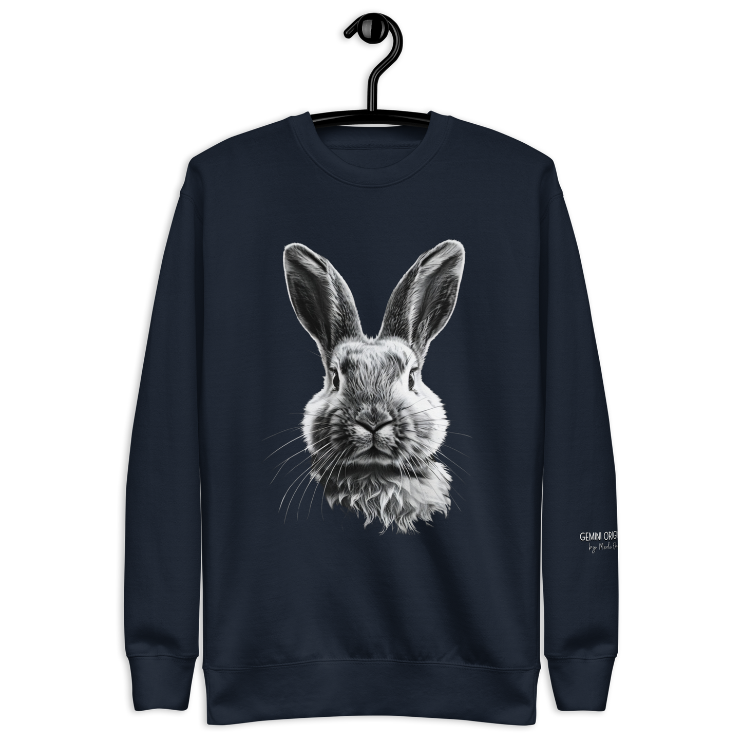 Bunny Sweatshirt, Black and white Rabbit Collage Shirt, Unisex Sweatshirt, Casual Streetwear, Have to Love Animals