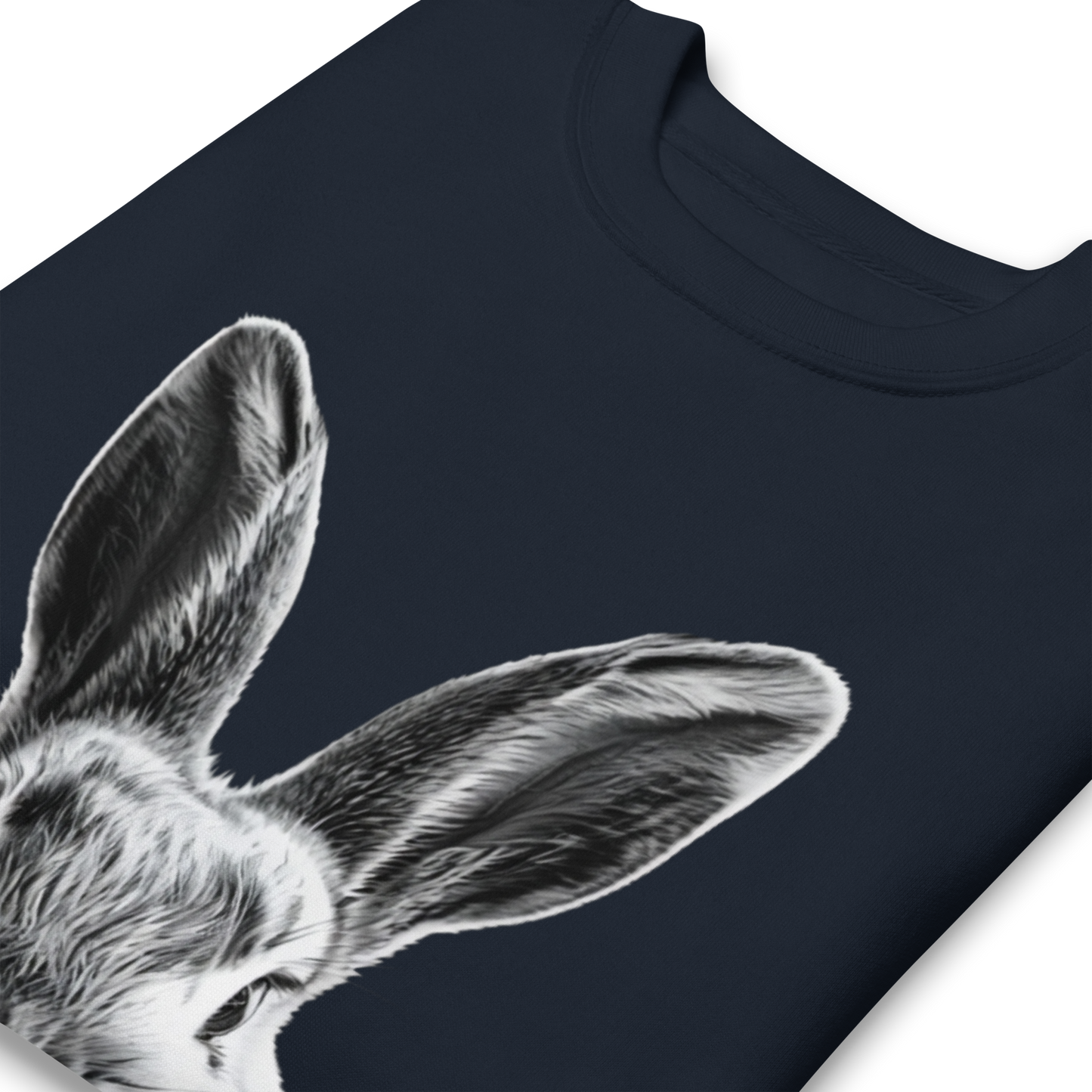 Bunny Sweatshirt, Black and white Rabbit Collage Shirt, Unisex Sweatshirt, Casual Streetwear, Have to Love Animals