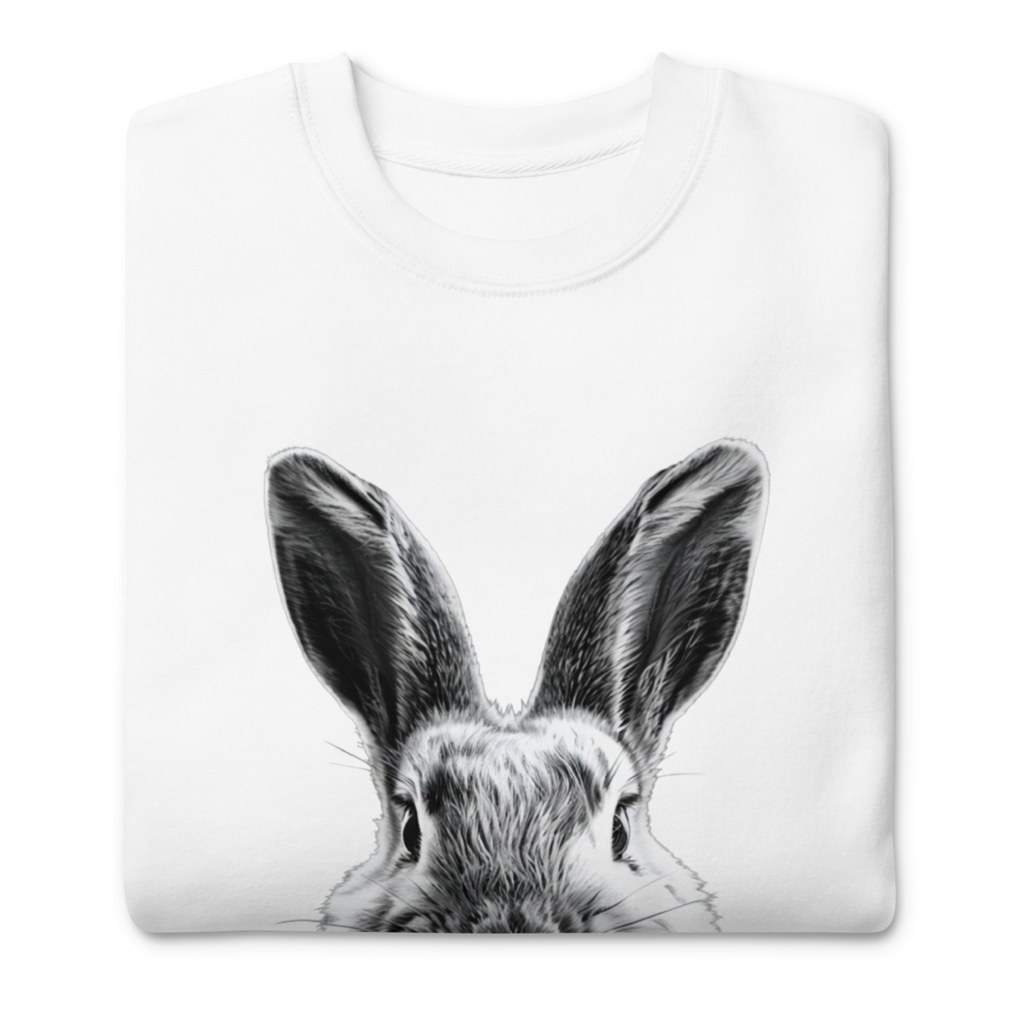 Bunny Sweatshirt, Black and white Rabbit Collage Shirt, Unisex Sweatshirt, Casual Streetwear, Have to Love Animals