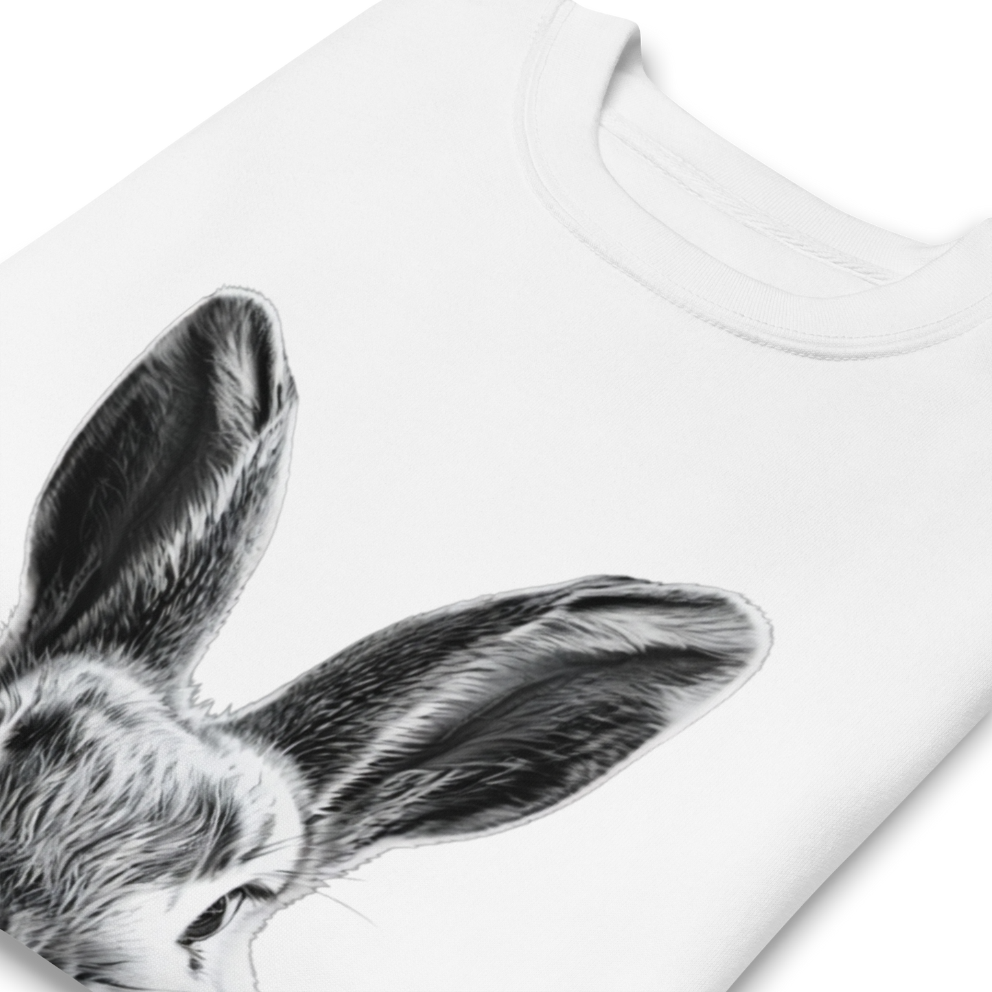 Bunny Sweatshirt, Black and white Rabbit Collage Shirt, Unisex Sweatshirt, Casual Streetwear, Have to Love Animals